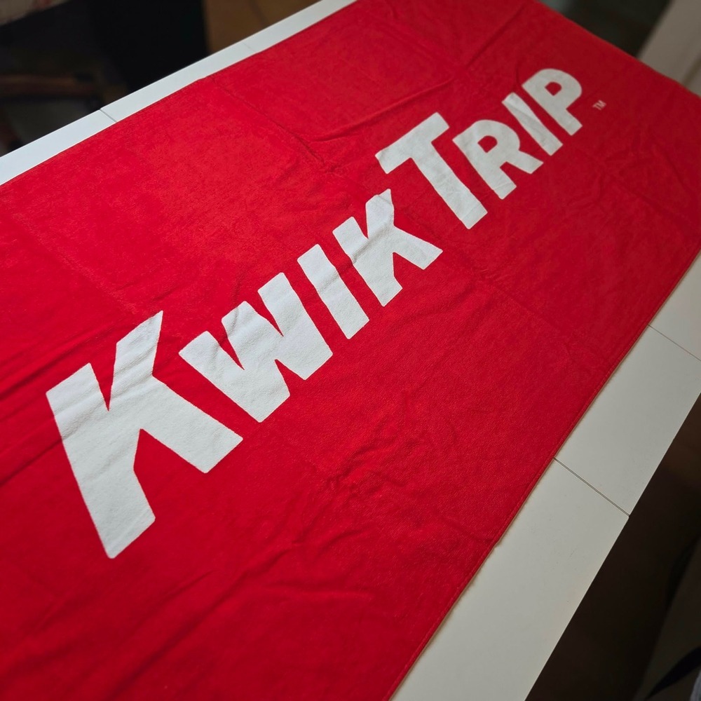 Kwik Trip Red White Beach‎ Towel Large Logo 100% Cotton